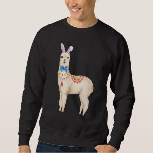 Adorable Osterlama Bunny Ears Llama Bow Krawatte G Sweatshirt