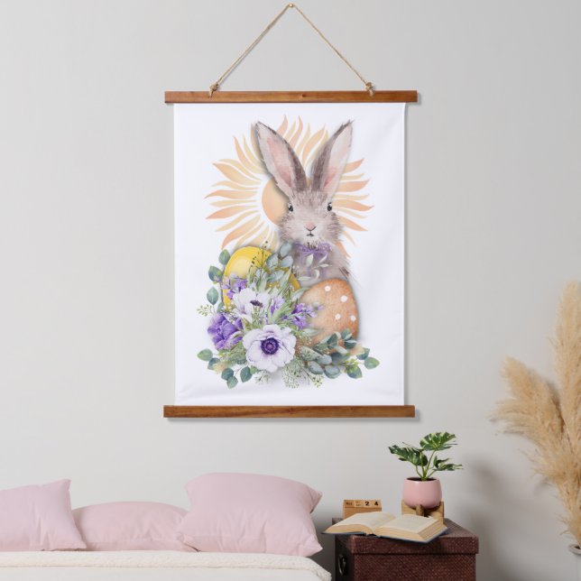 Adorable Ostersonne 24"x36" Wandteppich Mit Holzrahmen (Schlafzimmer)