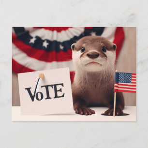 Adorable Otter-Abstimmung Postkarte