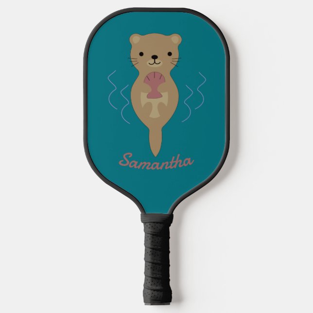 Adorable Otter Pickleball Paddle (Vorderseite)