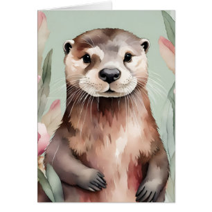 Adorable Otter Wasserfarbe