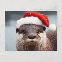 Adorable Otter-Weihnachtsmannmütze