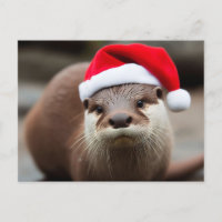Adorable Otter-Weihnachtsmannmütze