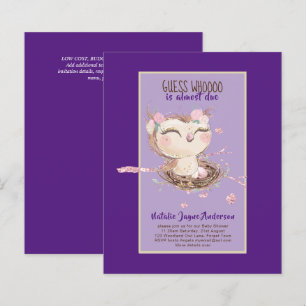 Adorable OWL Baby Shower Girls oder Boys Einladung