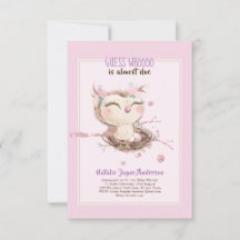 Adorable OWL Baby Shower Girls oder Boys Einladung
