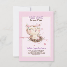 Adorable OWL Baby Shower Girls oder Boys Einladung