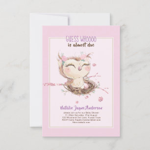 Adorable OWL Baby Shower Girls oder Boys Einladung
