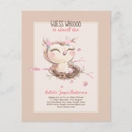 Adorable OWL Baby Shower Girls oder Boys Einladung Flyer