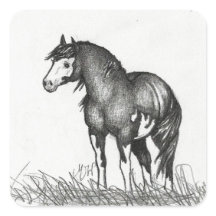 Adorable Paint HorStickers