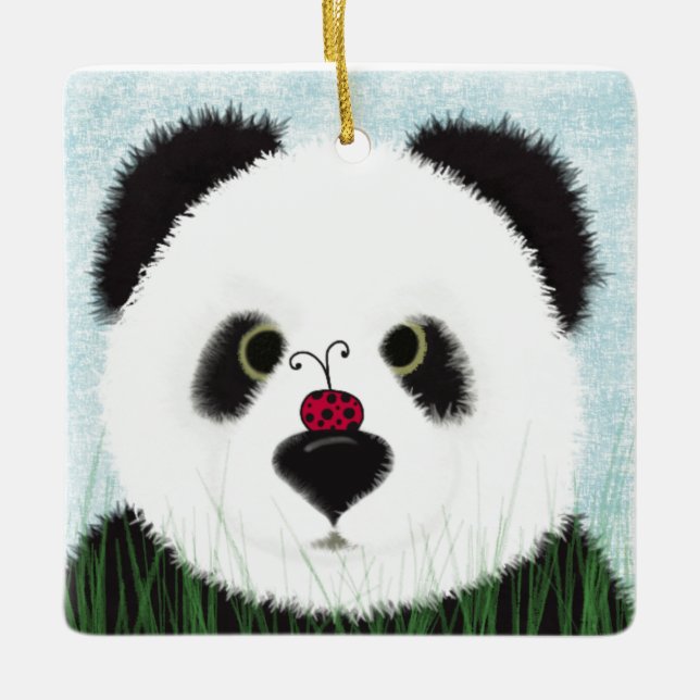 Adorable Panda Bear Keramikornament (Vorderseite)