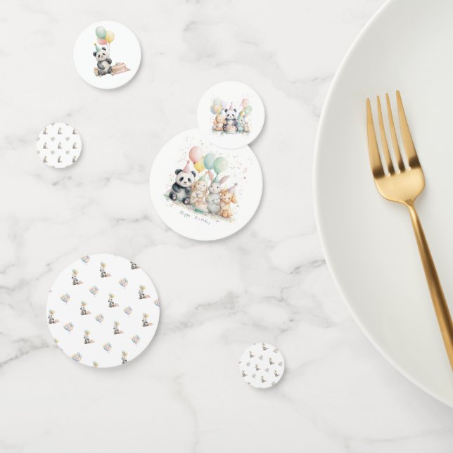 Adorable Panda Birthday Party Paper Plate Konfetti (Gruppe)