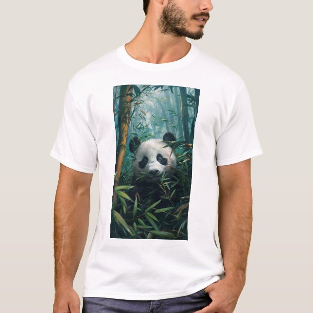 Adorable Panda im Bambuswald T - Shirt (Vorderseite)