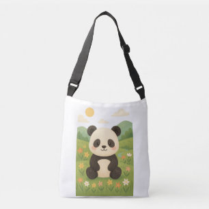 Adorable Panda in der Frühjahrsmesse - Süße Tier P Tragetaschen Mit Langen Trägern