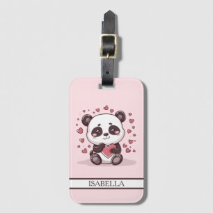 Adorable Panda Liebe - Personalisiert Gepäckanhänger