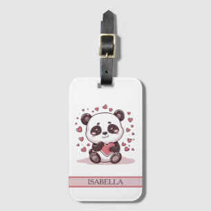 Adorable Panda Liebe - Personalisiert Gepäckanhänger