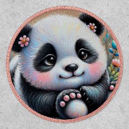Adorable Panda mit Daisies