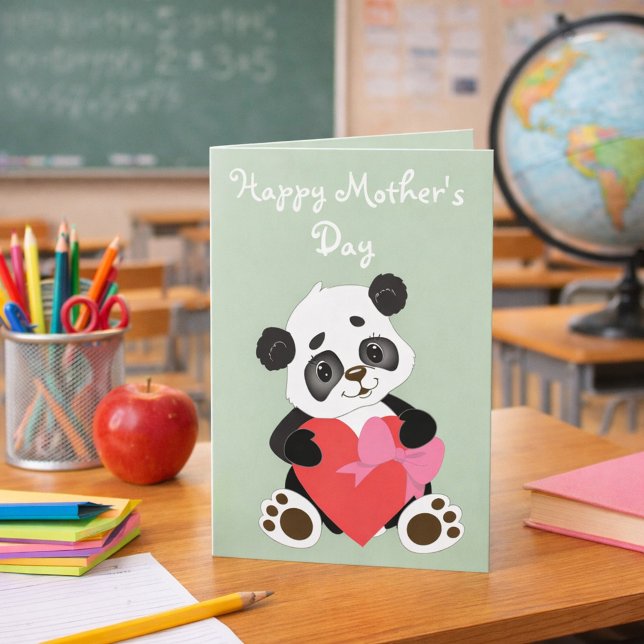 Adorable Panda Mother’s Day Karte (Von Creator hochgeladen)