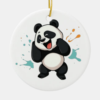 Adorable Panda Pendant - Eine charmante Touch für  Keramik Ornament