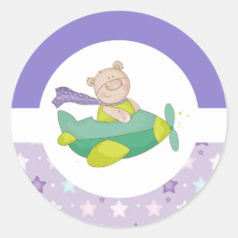Adorable Pastel Teddy Bear Classic Round Stickers