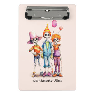 Adorable Pastel Zombie Trio - Niedliches Halloween Mini Klemmbrett