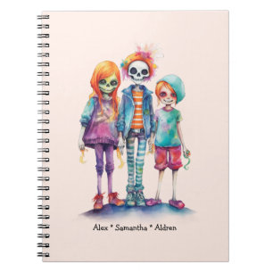 Adorable Pastel Zombie Trio - Niedliches Halloween Notizblock