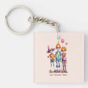Adorable Pastel Zombie Trio - Niedliches Halloween Schlüsselanhänger