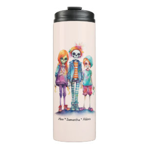 Adorable Pastel Zombie Trio - Niedliches Halloween Thermosbecher