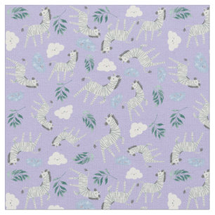Adorable Pastellmuster Safari Wildtiere lila Stoff