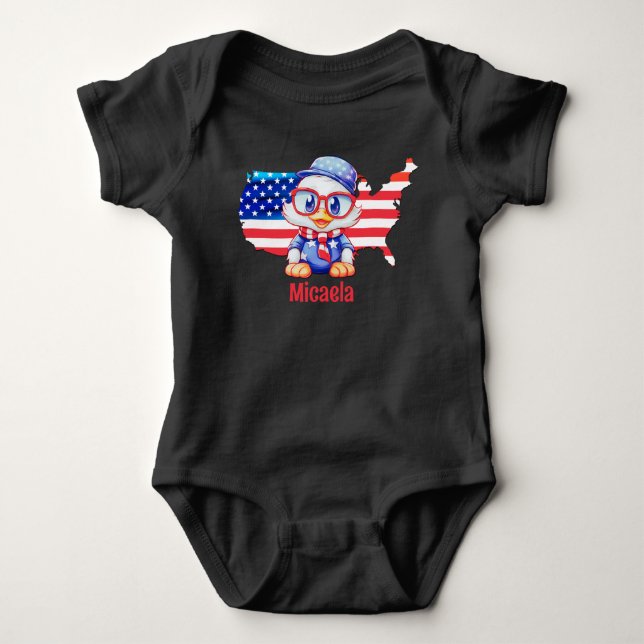 Adorable Patriotic Baby Strampler (Vorderseite)