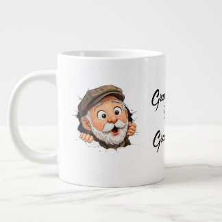 Adorable Peeking Grandparents Couple Design Jumbo-Tasse