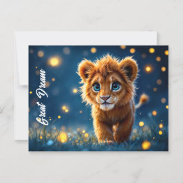 Adorable Pelztierkugel mit funkelnden Augen Postkarte