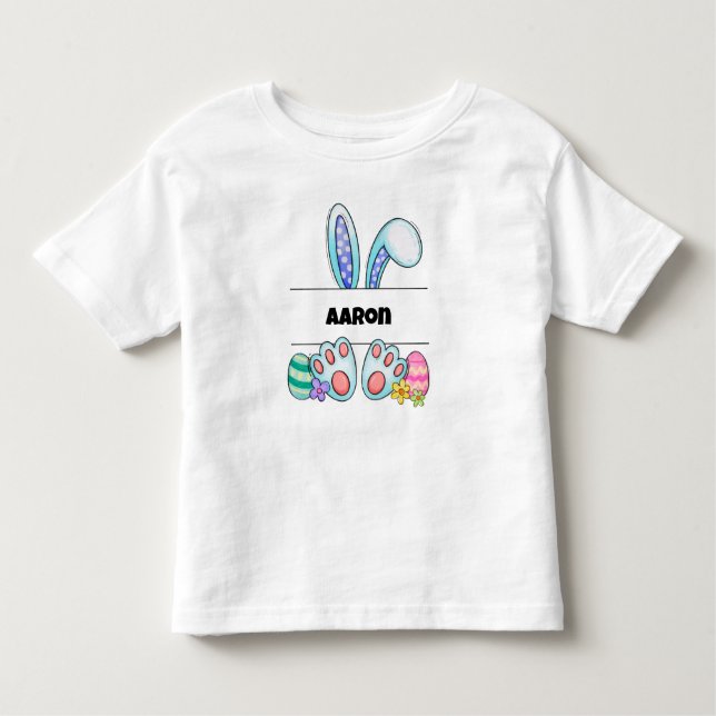 Adorable Personalisiert Osterhase Kleinkind T-shirt (Vorderseite)