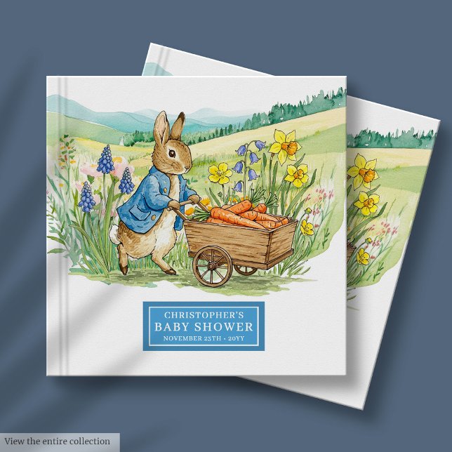 Adorable Peter Rabbit Baby Boy Dusche Gästebuch (Adorable Peter Rabbit Baby Boy Shower Guest Book)