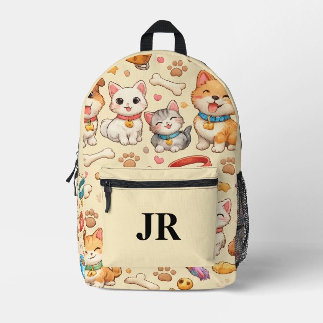  adorable pets bedruckter rucksack (Vorderseite)