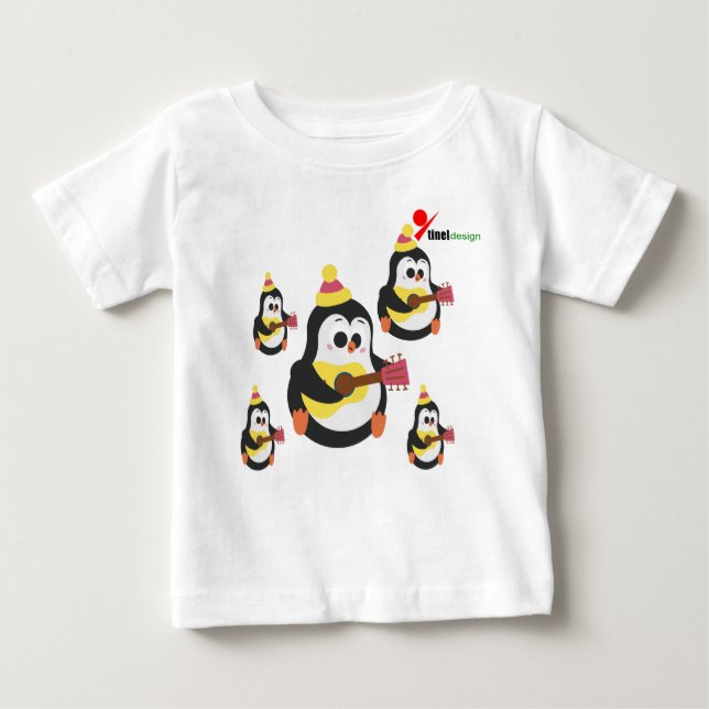 Adorable Pinguin Baby T - Shirt (Vorderseite)