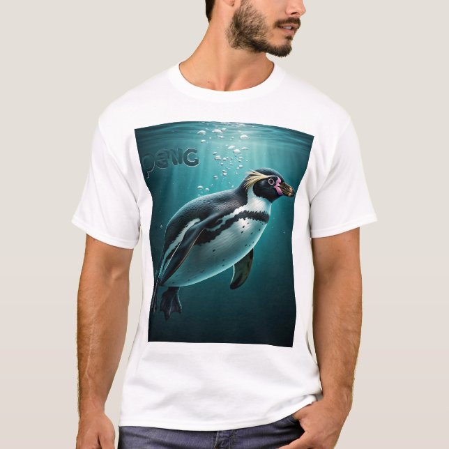 Adorable Pinguin Splash T - Shirt (Vorderseite)