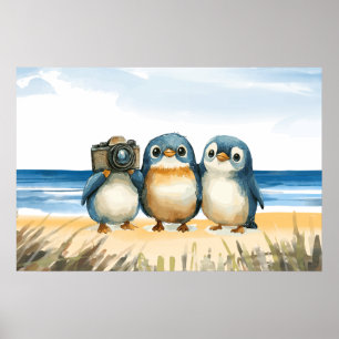 Adorable Pinguine Poster