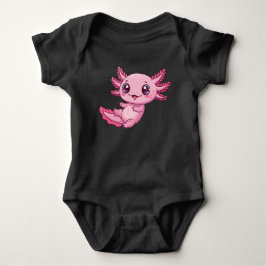 Adorable Pink Axolotl Baby Bodysuit Strampler