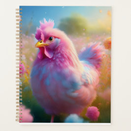 Adorable Pink Chicken Planner Planer