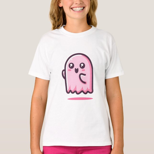 Adorable Pink Coquette Ghost T - Shirt (Vorderseite)