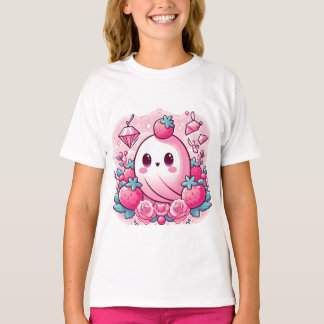 Adorable Pink Coquette Ghost T - Shirt