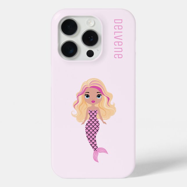 Adorable Pink Mermaid Case-Mate iPhone Hülle (Rückseite)