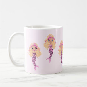 Adorable Pink Mermaid Kaffeetasse