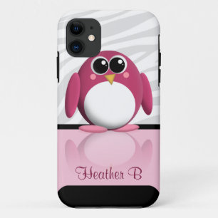 Adorable Pink Pinguin personalisiert iPhone 5 Fall iPhone 11 Hülle