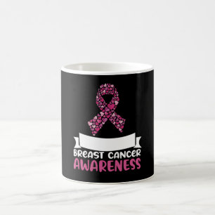 Adorable Pink Ribbon Brustkrebs Bewusstsein Frauen Kaffeetasse