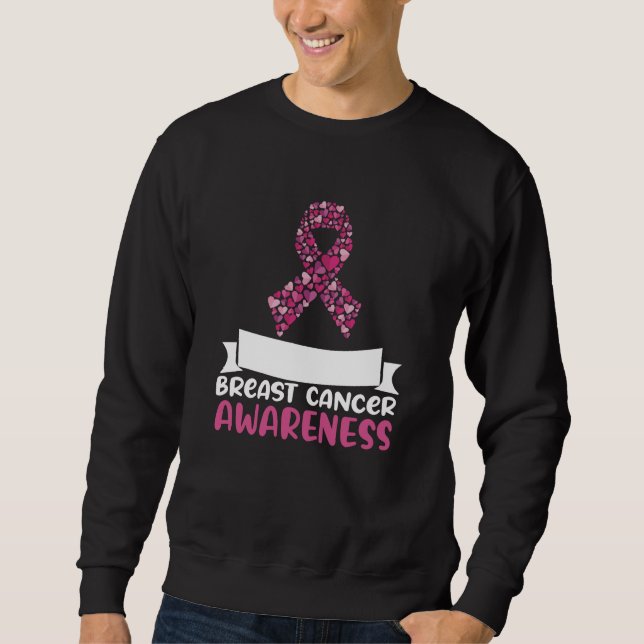 Adorable Pink Ribbon Brustkrebs Bewusstsein Frauen Sweatshirt (Vorderseite)