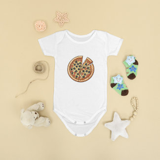 Adorable Pizza Lover Baby Bodysuit Baby Strampler