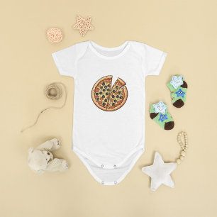 Adorable Pizza Lover Baby Bodysuit Strampler