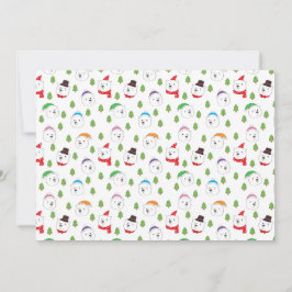 Adorable Polar Bear Head Christmas Feiertagskarte