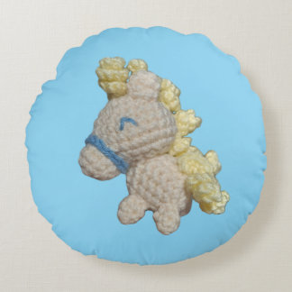 Adorable Pony Amigurumi Kissen! Rundes Kissen